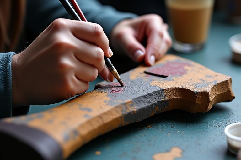 Props pintados a mano con acabados artesanales